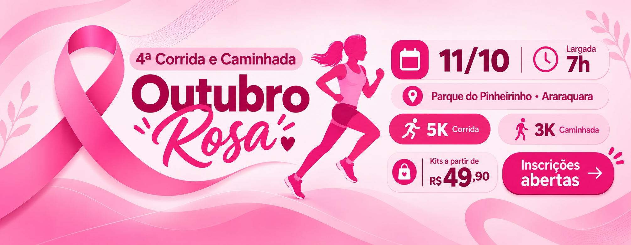 Imagem de capa do evento 4ª CORRIDA E CAMINHADA OUTUBRO ROSA