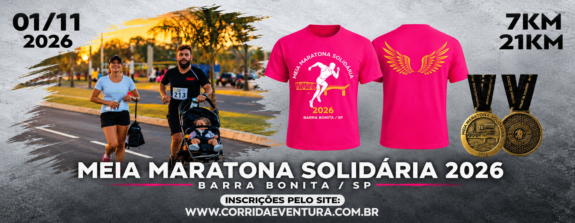 Imagem de capa do evento MEIA MARATONA SOLIDÁRIA BARRA BONITA 2026