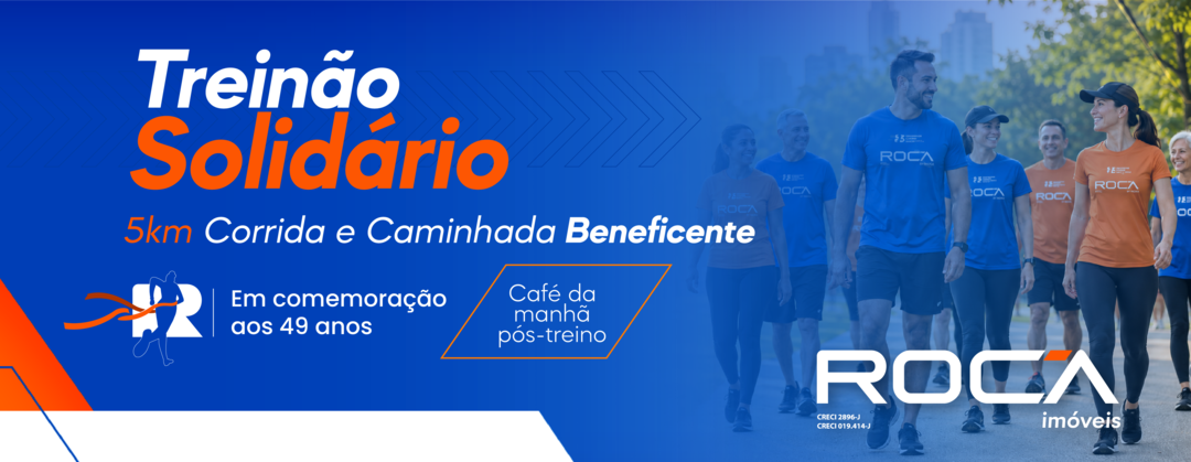 Imagem de capa do evento TREINÃO BENEFICENTE - 49 ANOS ROCA IMOVEIS