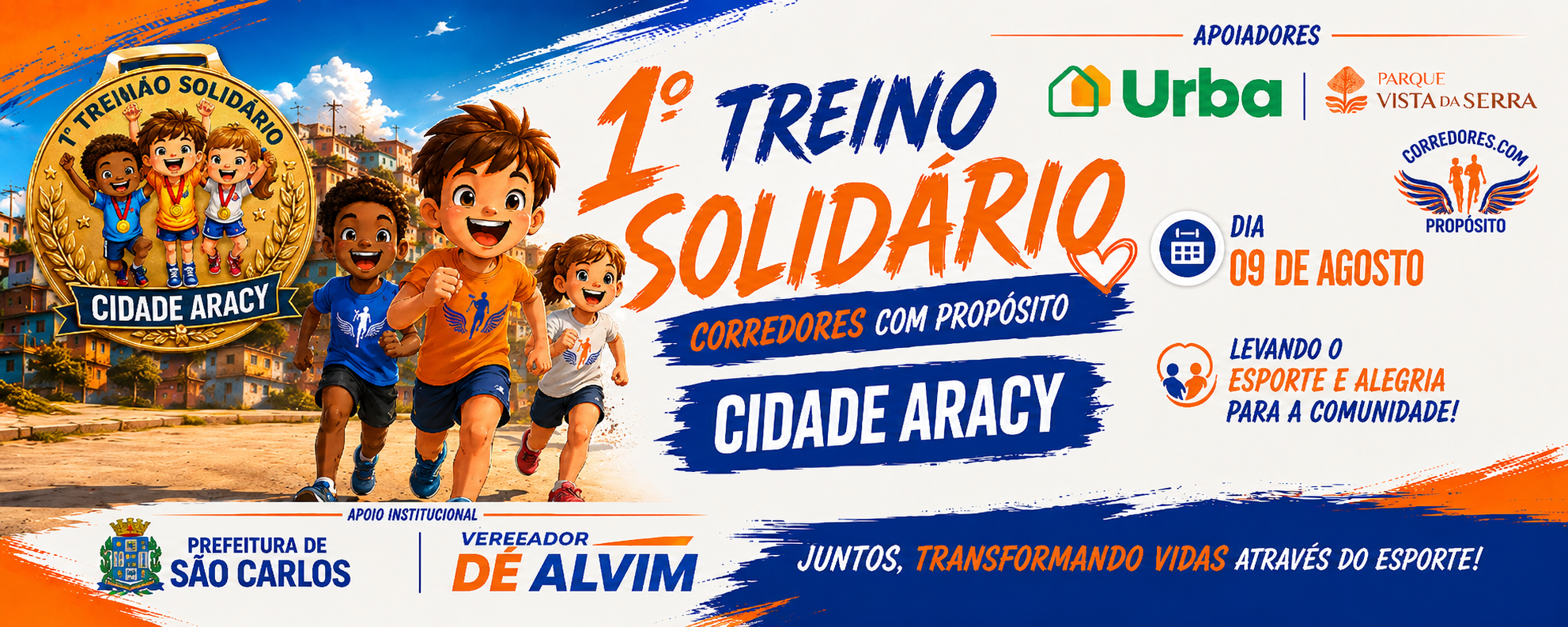 Imagem de capa do evento 1º TREINÃO SOLIDÁRIO -  CIDADE ARACY